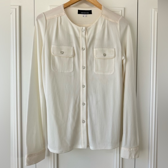 Jones New York Tops - Jones New York Cream Button-Up Shirt, Size M